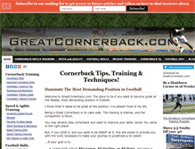 Tablet Screenshot of greatcornerback.com